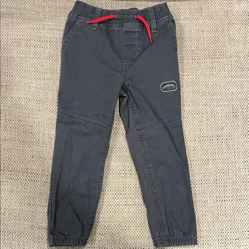 Ecko Unlimited Kids Charcoal Joggers with Red Drawstring